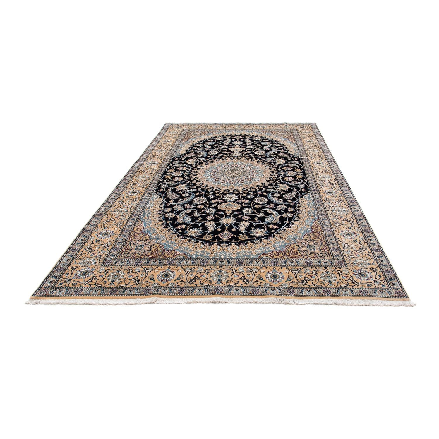Tapis persan - Nain - Premium - 317 x 193 cm - noir