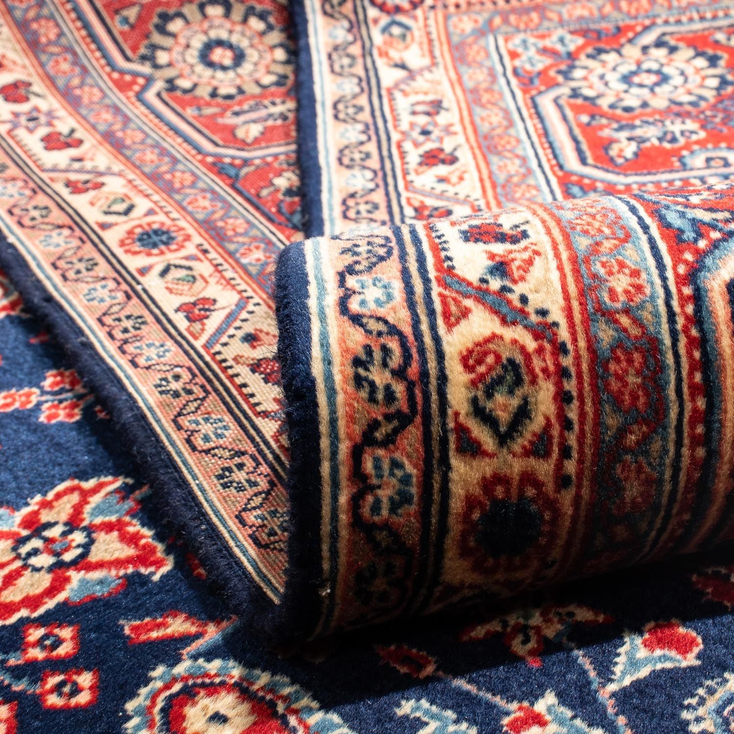 Tapis persan - Nomadic - 310 x 207 cm - bleu foncé
