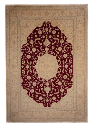 Tapis persan - Nain - 337 x 243 cm - marron clair