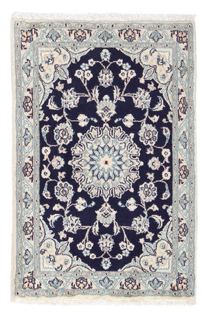 Tapis persan - Nain - 85 x 55 cm - bleu foncé