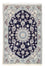 Tapis persan - Nain - 85 x 55 cm - bleu foncé