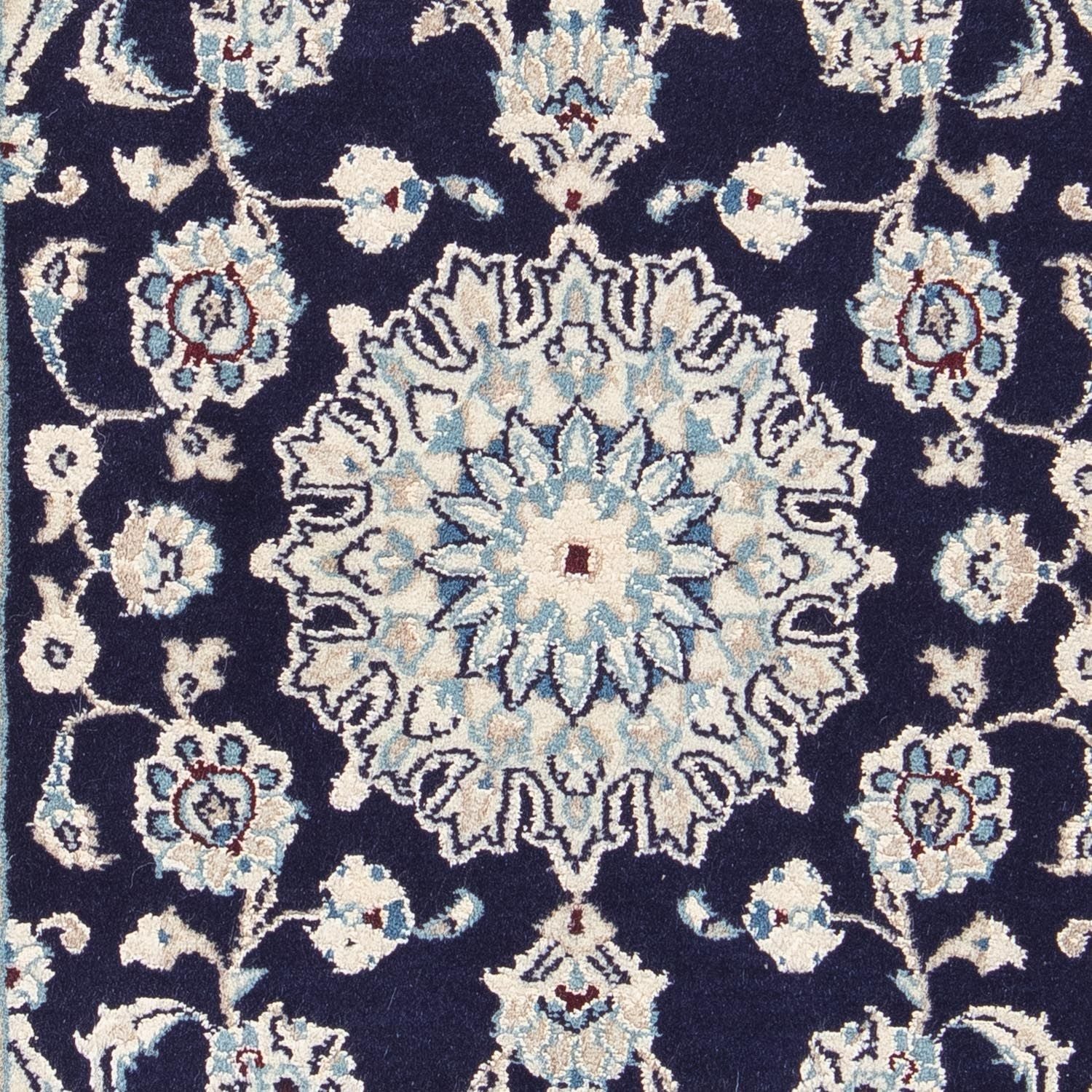 Tapis persan - Nain - 85 x 55 cm - bleu foncé