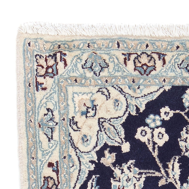 Tapis persan - Nain - 85 x 55 cm - bleu foncé