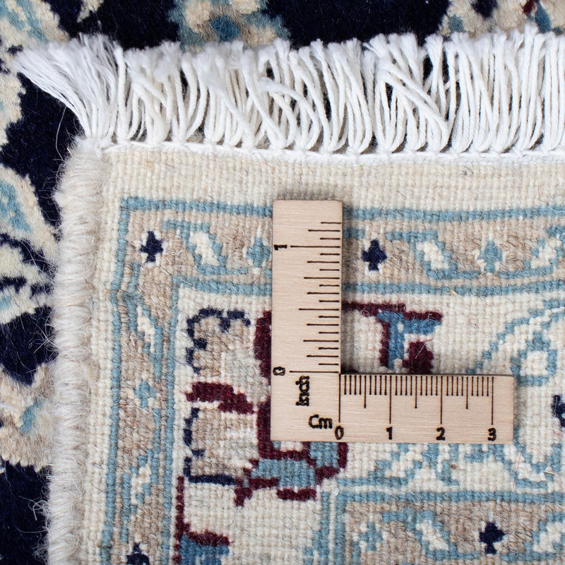 Tapis persan - Nain - 85 x 55 cm - bleu foncé