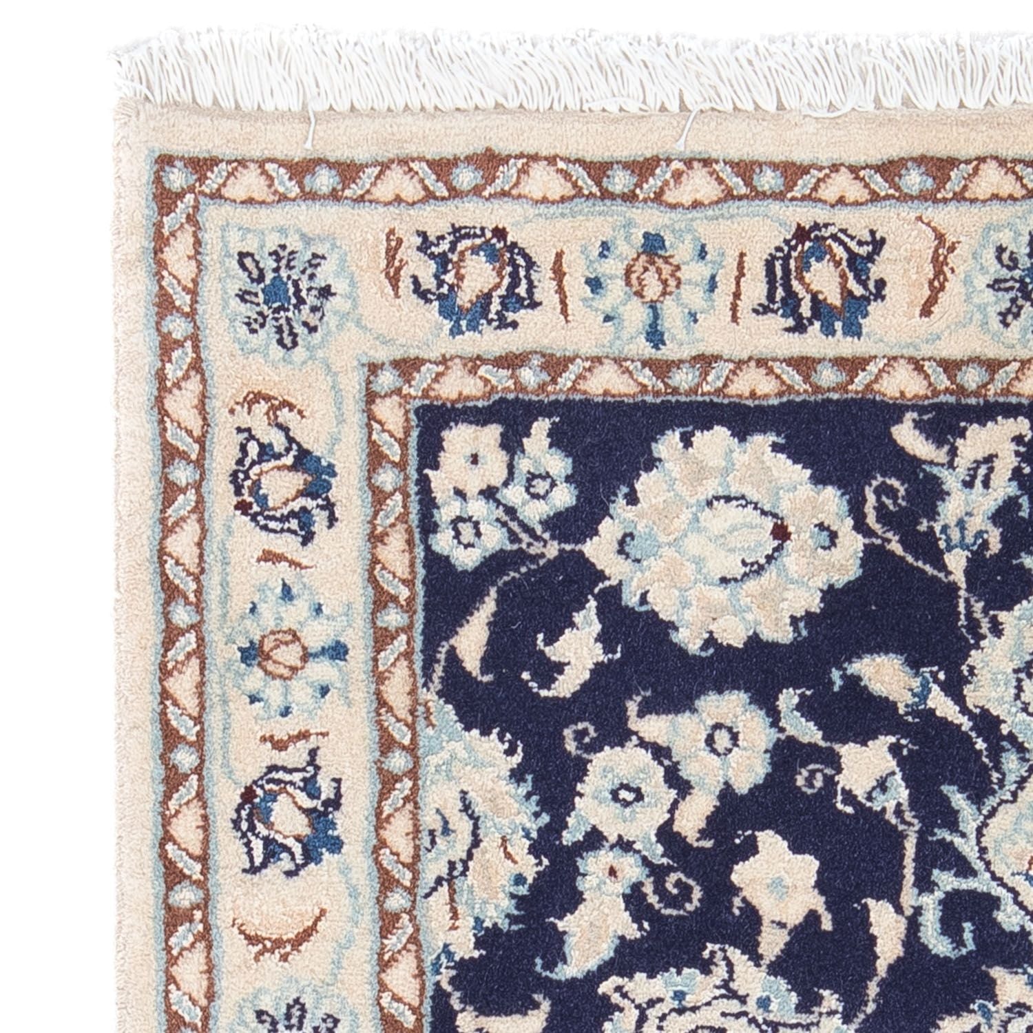 Tapis persan - Nain - Royal - 85 x 55 cm - bleu foncé