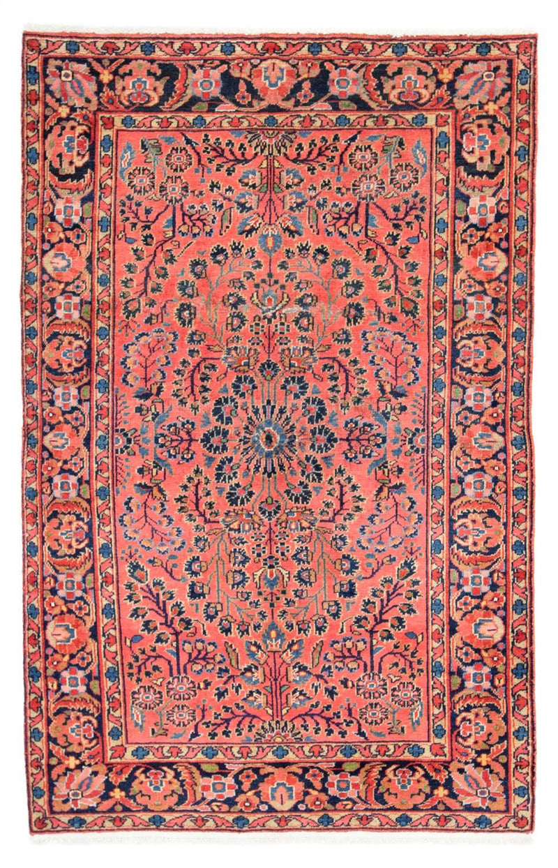 Tapis persan - Classique - 202 x 124 cm - rouge clair