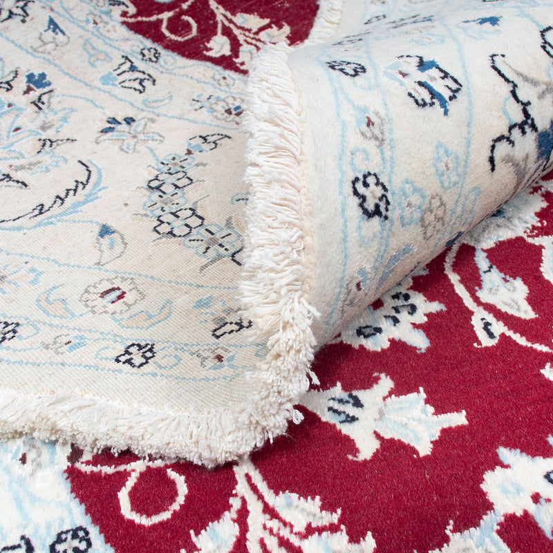 Tapis persan - Nain ronde  - 295 x 295 cm - rouge foncé