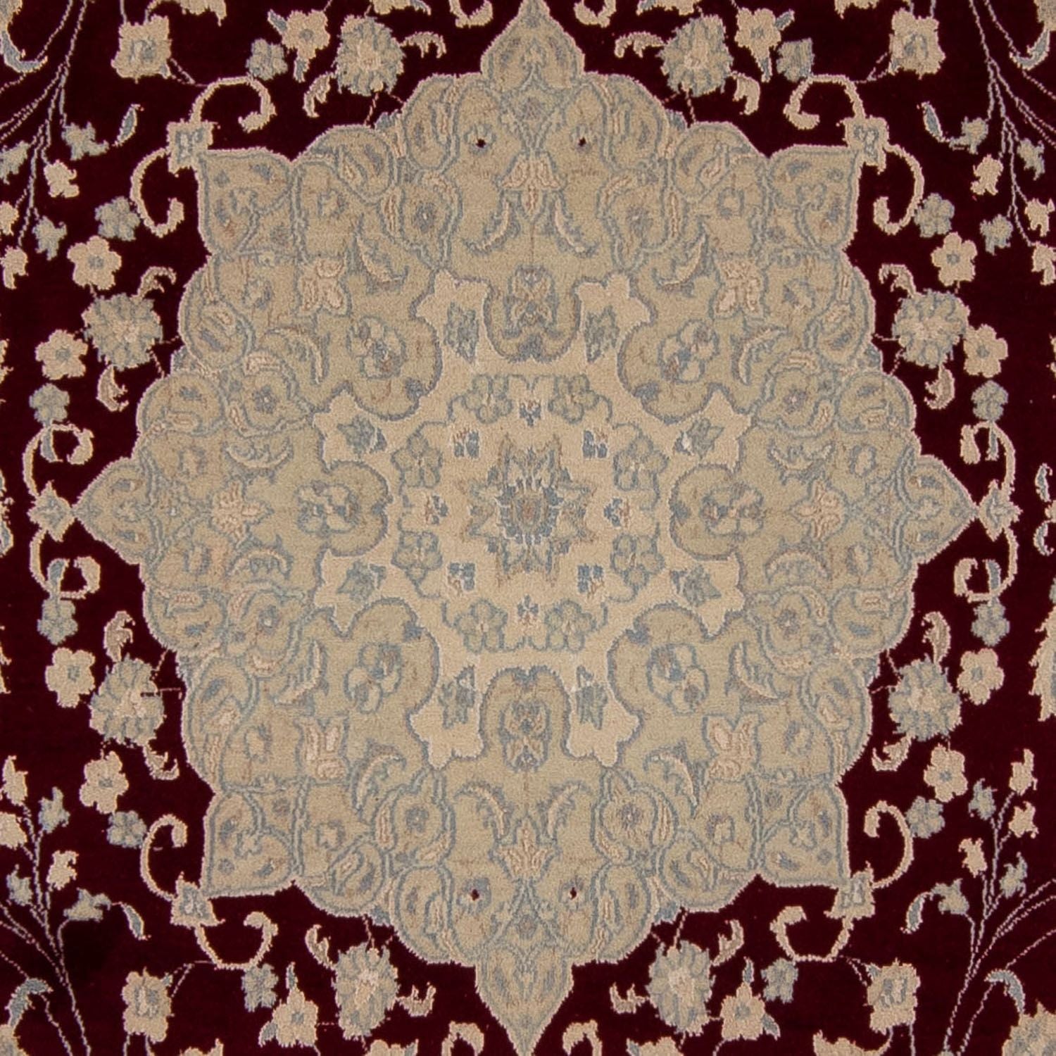 Tapis persan - Nain - 341 x 248 cm - rouge foncé