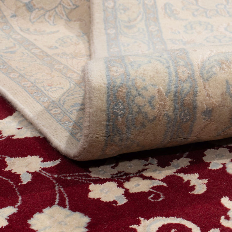 Tapis persan - Nain - 341 x 248 cm - rouge foncé