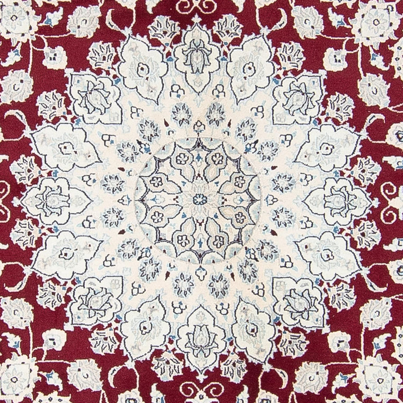Tapis persan - Nain ronde  - 300 x 300 cm - rouge foncé