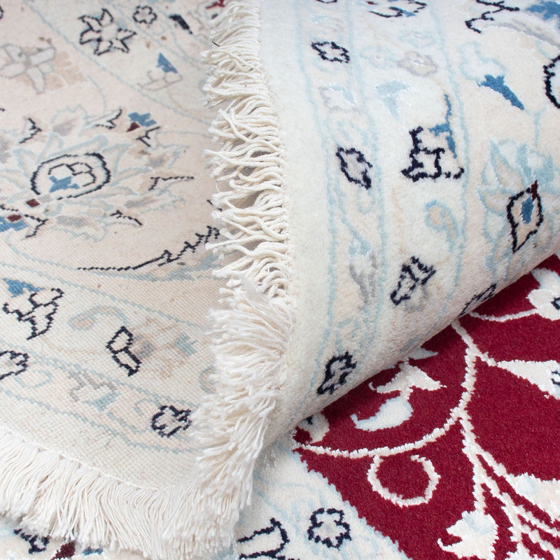 Tapis persan - Nain ronde  - 300 x 300 cm - rouge foncé