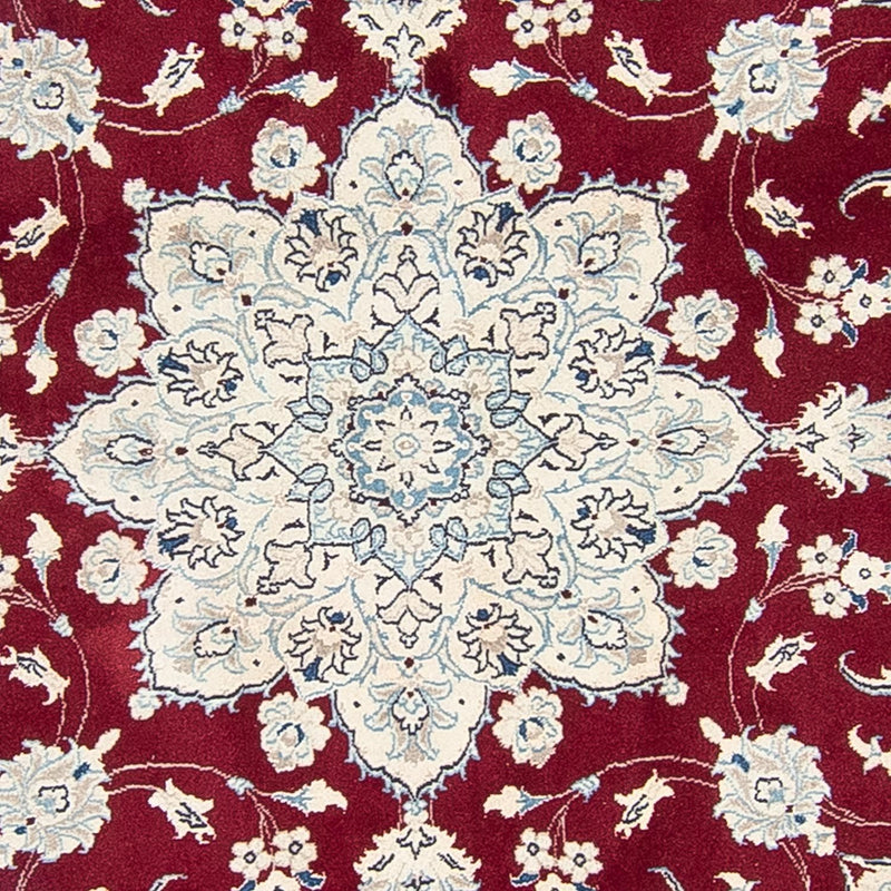 Tapis persan - Nain ronde  - 250 x 250 cm - rouge foncé