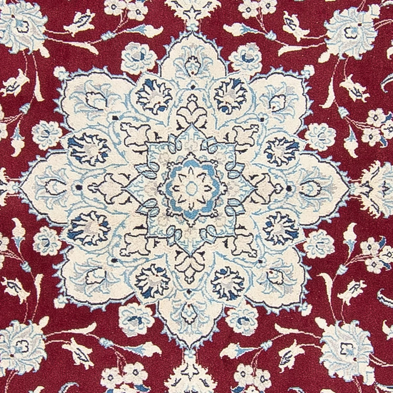 Tapis persan - Nain ronde  - 245 x 245 cm - rouge foncé