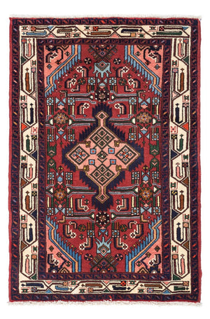 Tapis persan - Nomadic - 125 x 80 cm - rouge foncé