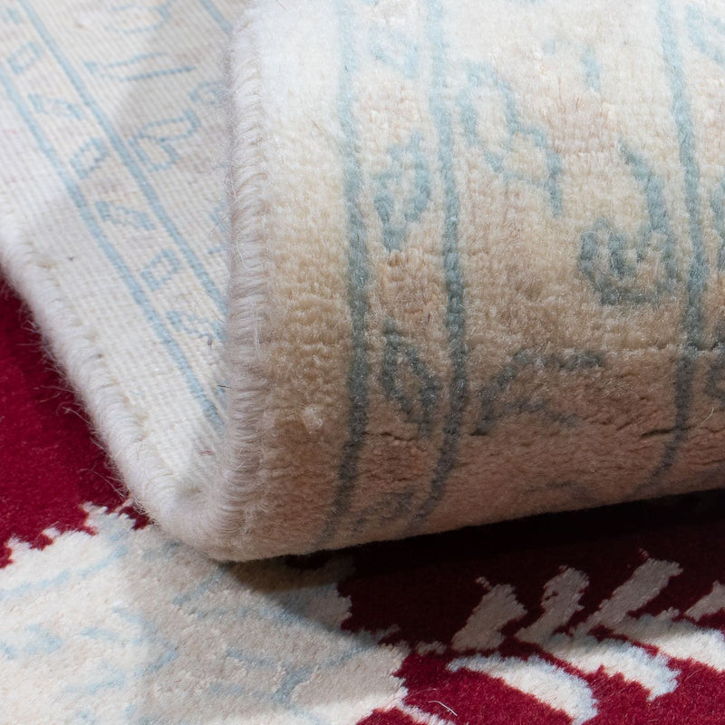 Tapis persan - Nain - 297 x 201 cm - rouge foncé