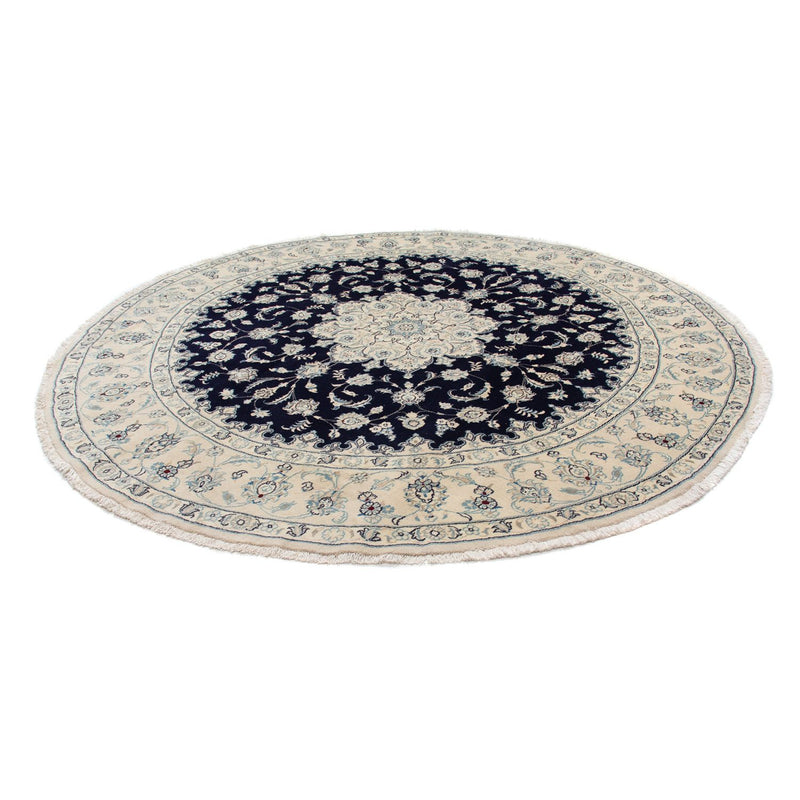 Tapis persan - Nain ronde  - 290 x 290 cm - bleu foncé