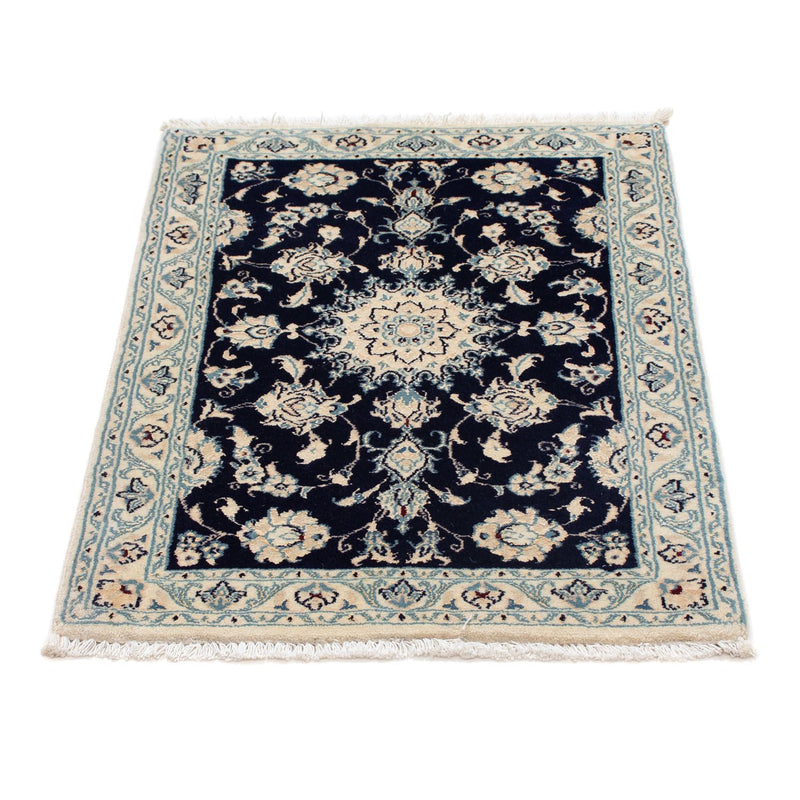 Tapis persan - Nain - Royal - 85 x 58 cm - bleu foncé