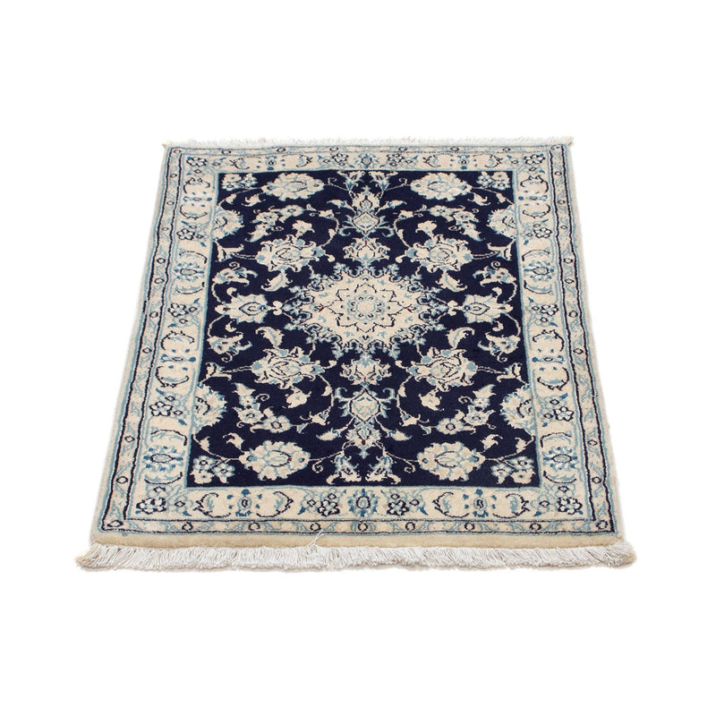 Tapis persan - Nain - Royal - 84 x 57 cm - bleu foncé