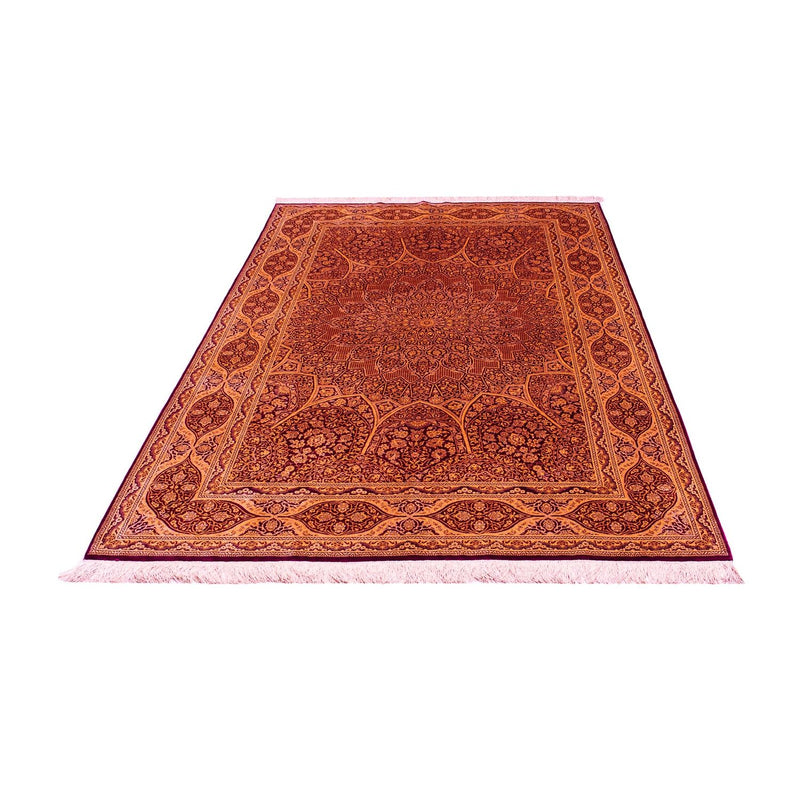 Tapis en soie - Ghom soie - Premium - 216 x 132 cm - bleu foncé