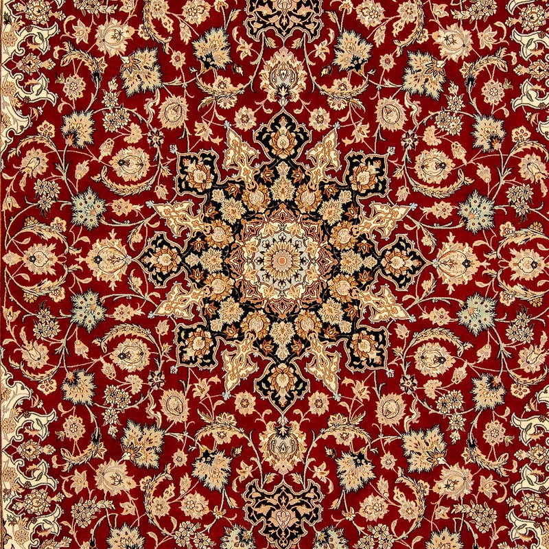 Tapis persan - Isfahan - Premium - 357 x 249 cm - rouge foncé