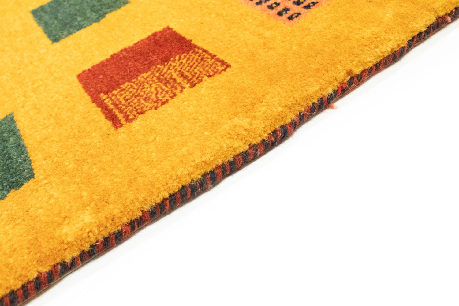 Tapis Gabbeh - Loribaft Persan - 181 x 130 cm - or
