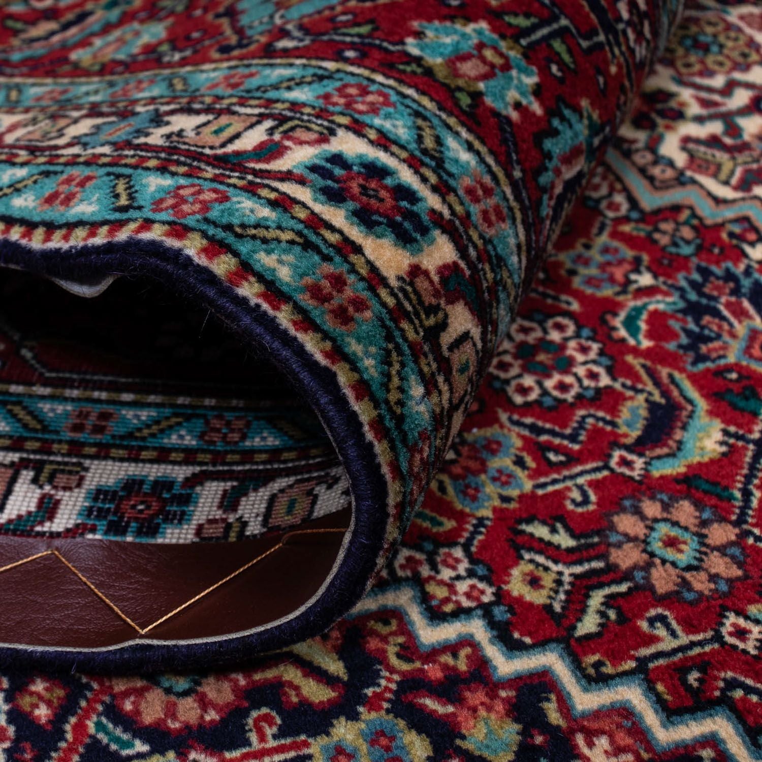 Tapis persan - Tabriz - Royal - 300 x 199 cm - rouge foncé