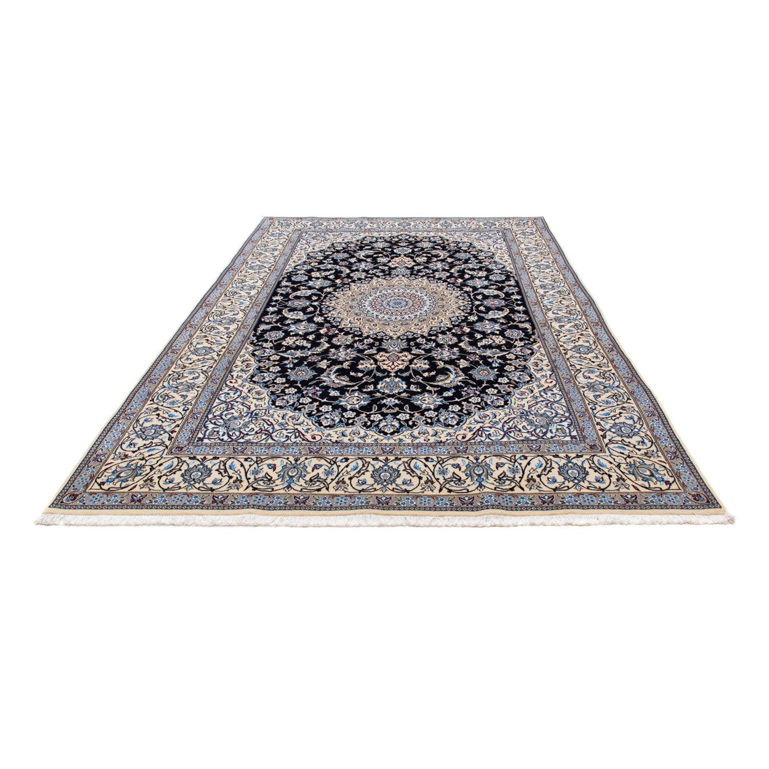 Tapis persan - Nain - Royal - 292 x 200 cm - noir
