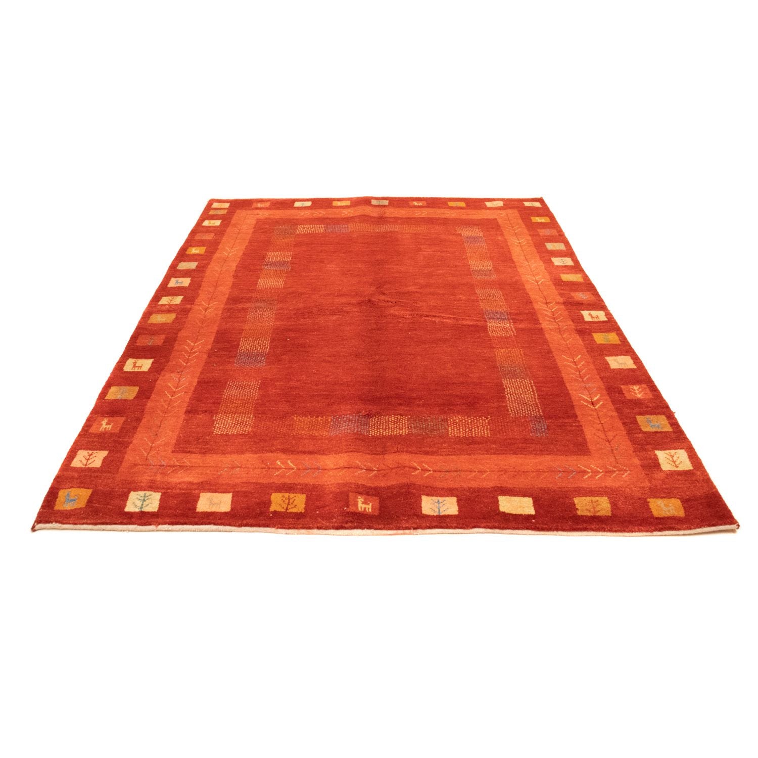 Gabbeh Teppich - Perser 228 x 172 cm - rost