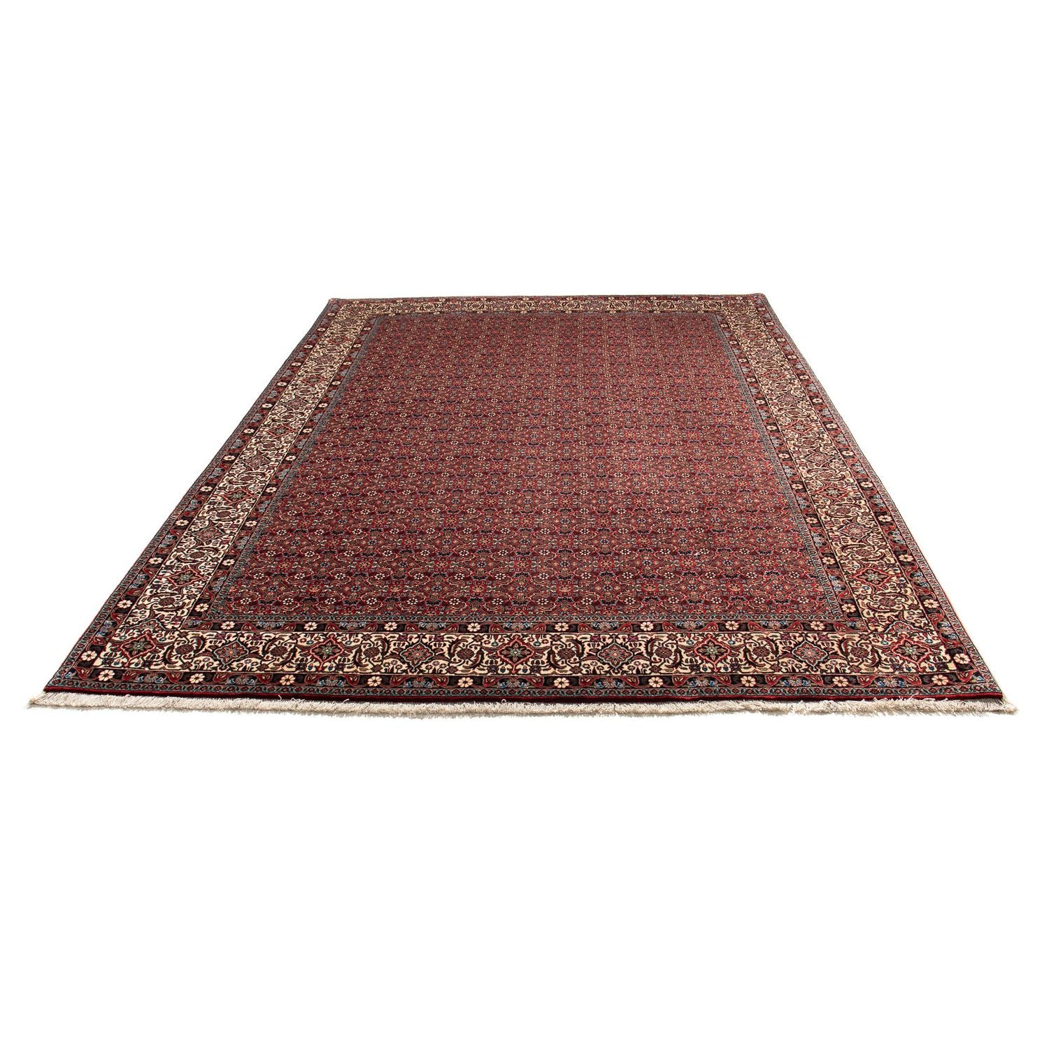 Tapis persan - Bidjar - 290 x 203 cm - rouge foncé