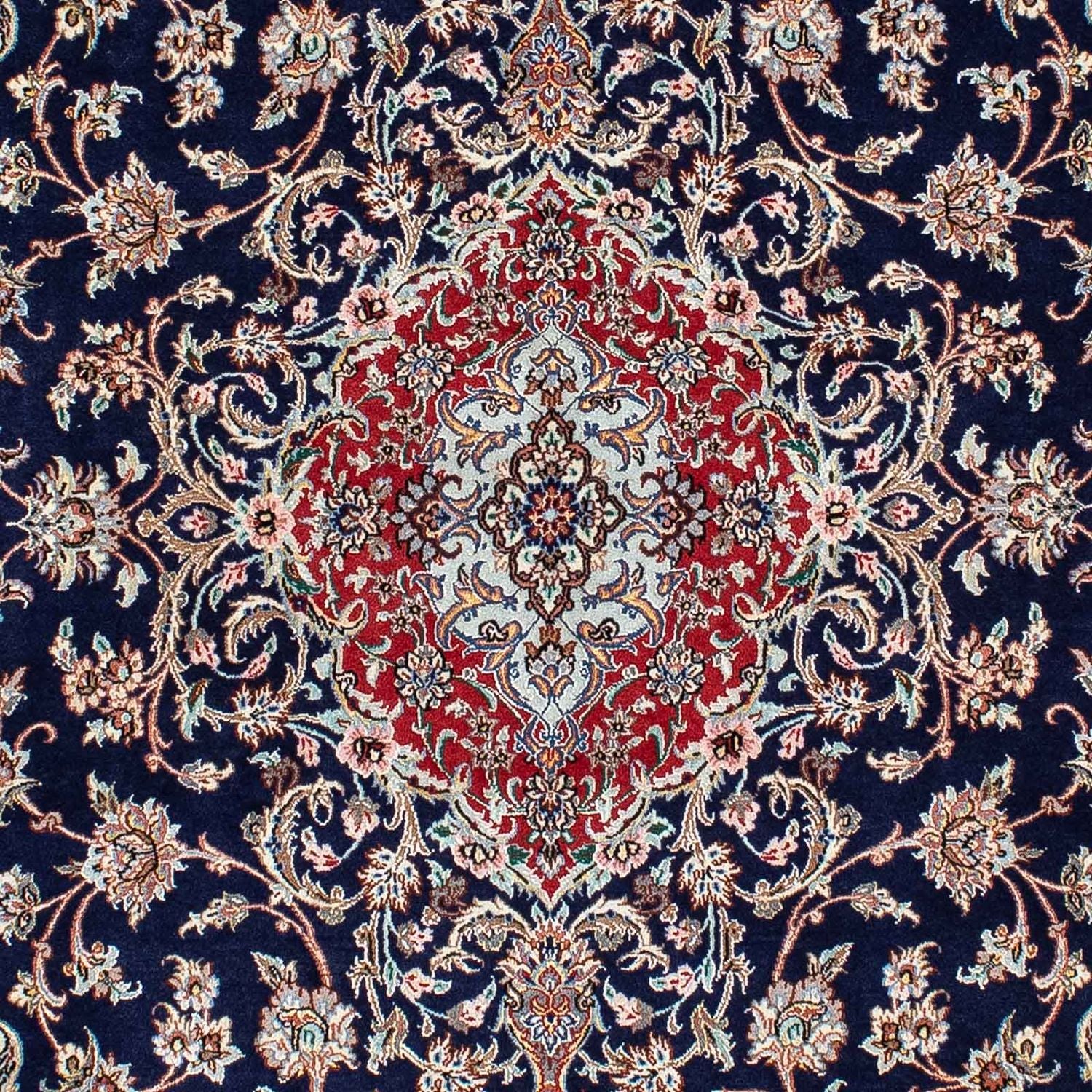 Tapis persan - Tabriz - Royal - 198 x 129 cm - bleu foncé