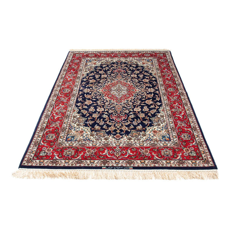 Tapis persan - Tabriz - Royal - 198 x 129 cm - bleu foncé