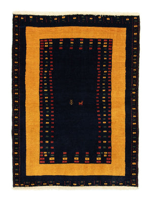 Tapis Gabbeh - Loribaft Persan - 147 x 104 cm - bleu foncé