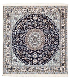 Tapis persan - Nain - Royal carré  - 153 x 146 cm - rouge foncé