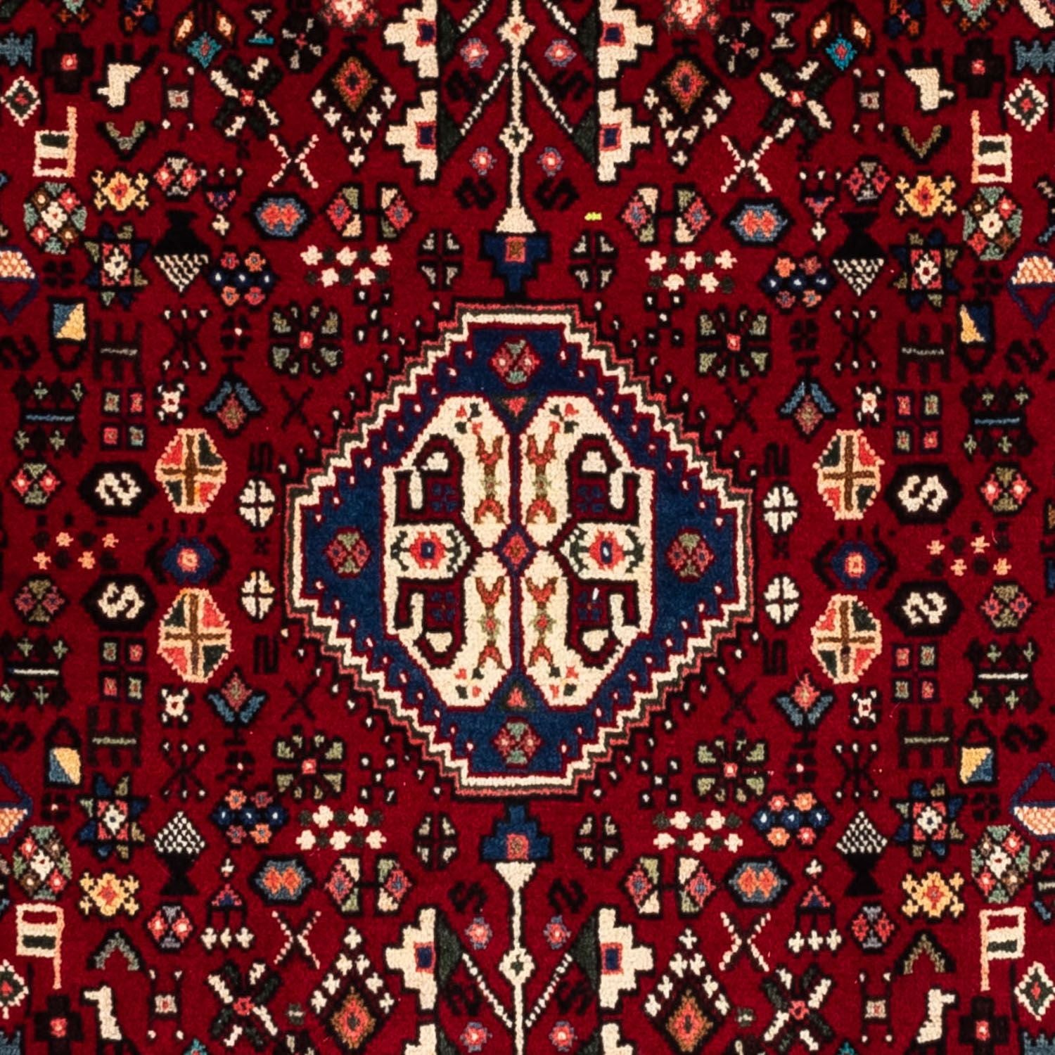 Tapis persan - Nomadic - 150 x 103 cm - rouge foncé