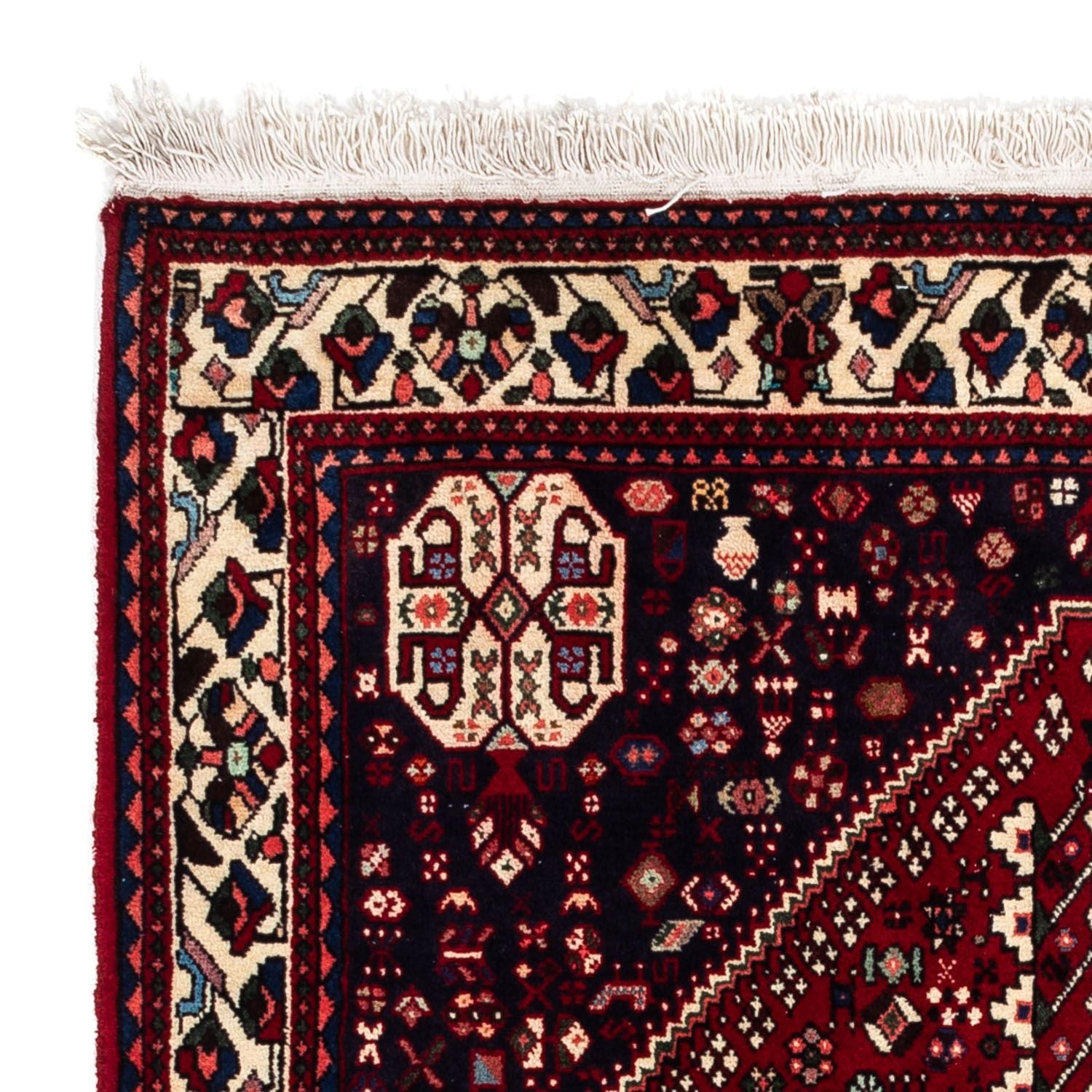 Tapis persan - Nomadic - 150 x 103 cm - rouge foncé