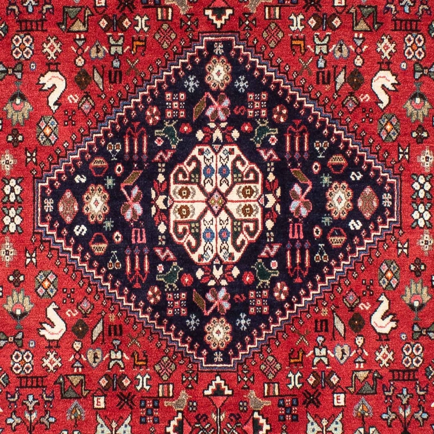 Tapis Gabbeh - Persan Kashkuli - 200 x 155 cm - rouge foncé