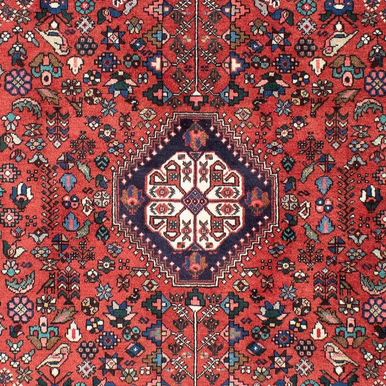 Tapis Gabbeh - Persan Kashkuli - 203 x 153 cm - rouge foncé