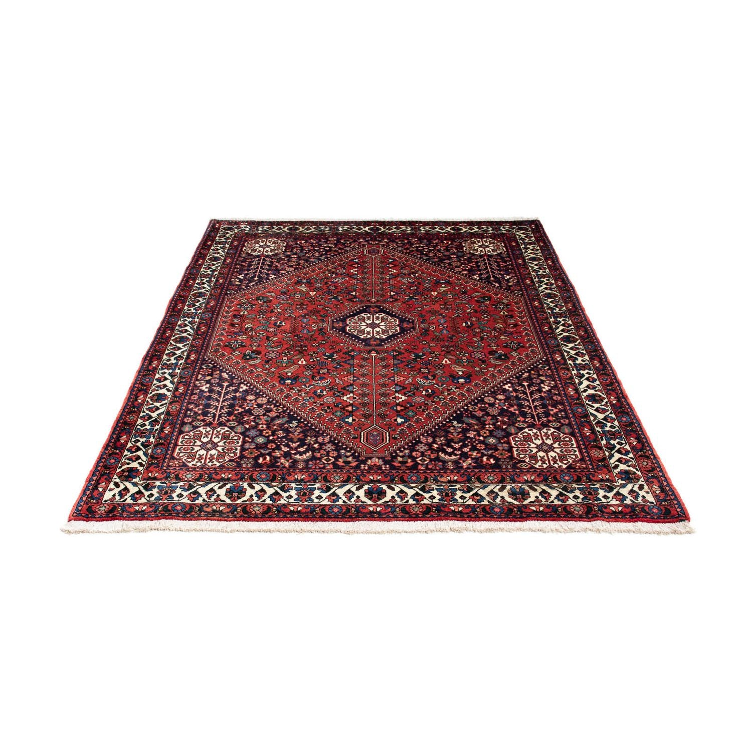 Tapis Gabbeh - Persan Kashkuli - 203 x 153 cm - rouge foncé