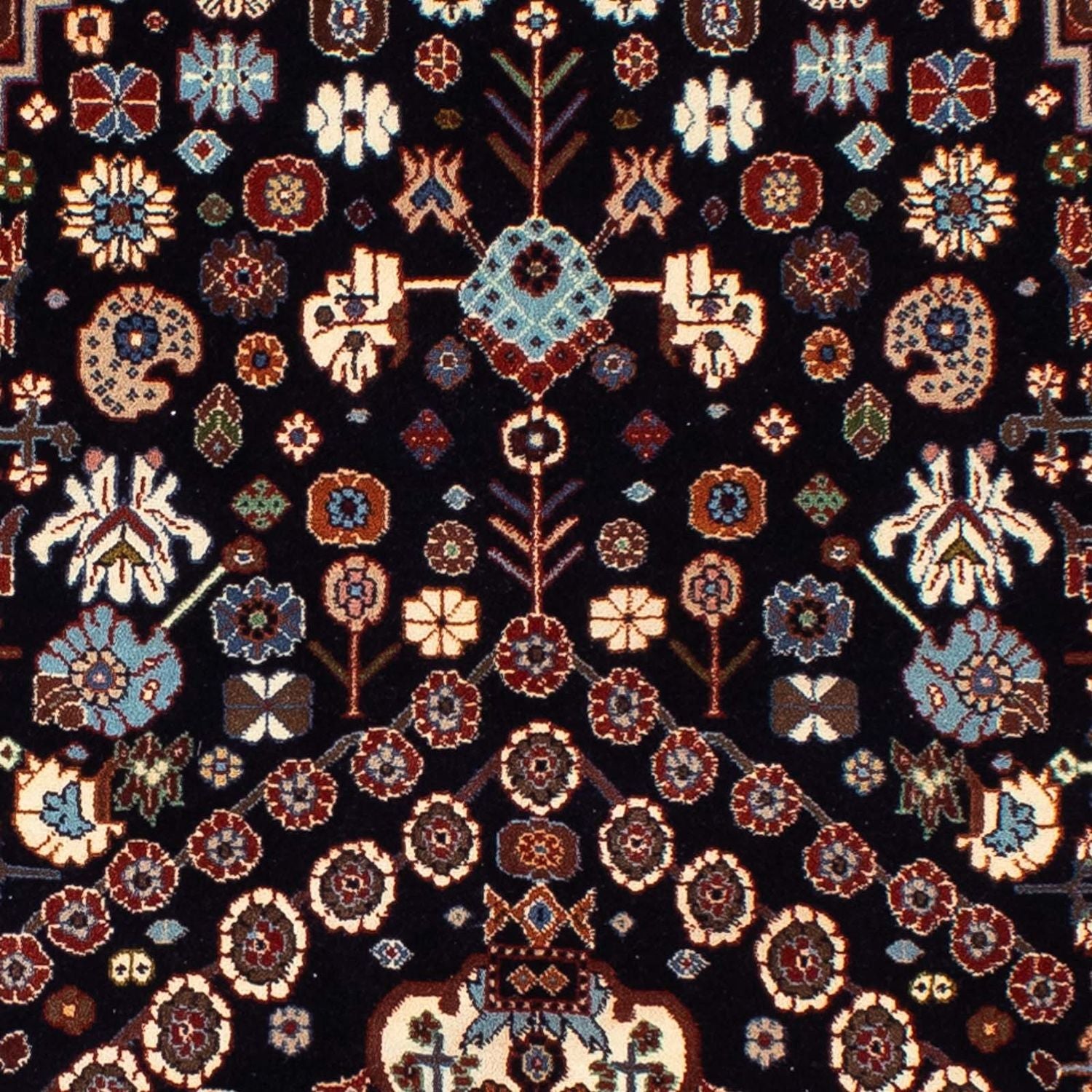 Tapis Gabbeh - Persan Kashkuli - 224 x 138 cm - bleu foncé
