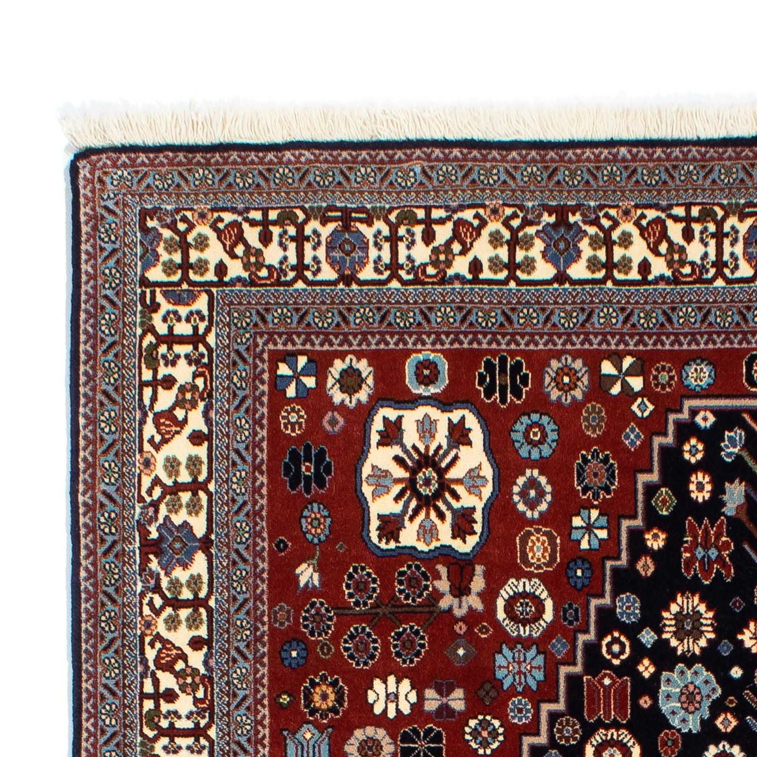 Tapis Gabbeh - Persan Kashkuli - 224 x 138 cm - bleu foncé