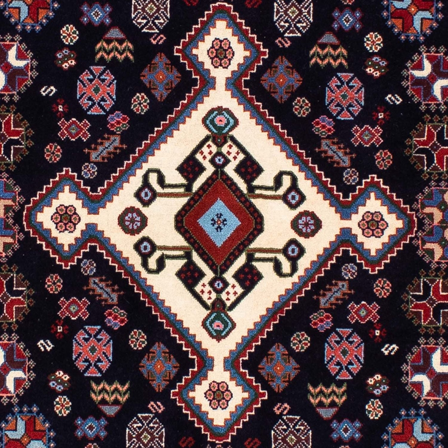 Tapis Gabbeh - Persan Kashkuli - 212 x 143 cm - bleu foncé