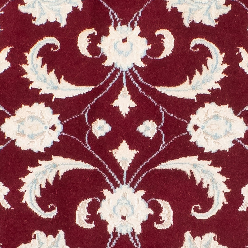 Tapis de couloir Tapis persan - Nain - 398 x 84 cm - rouge foncé