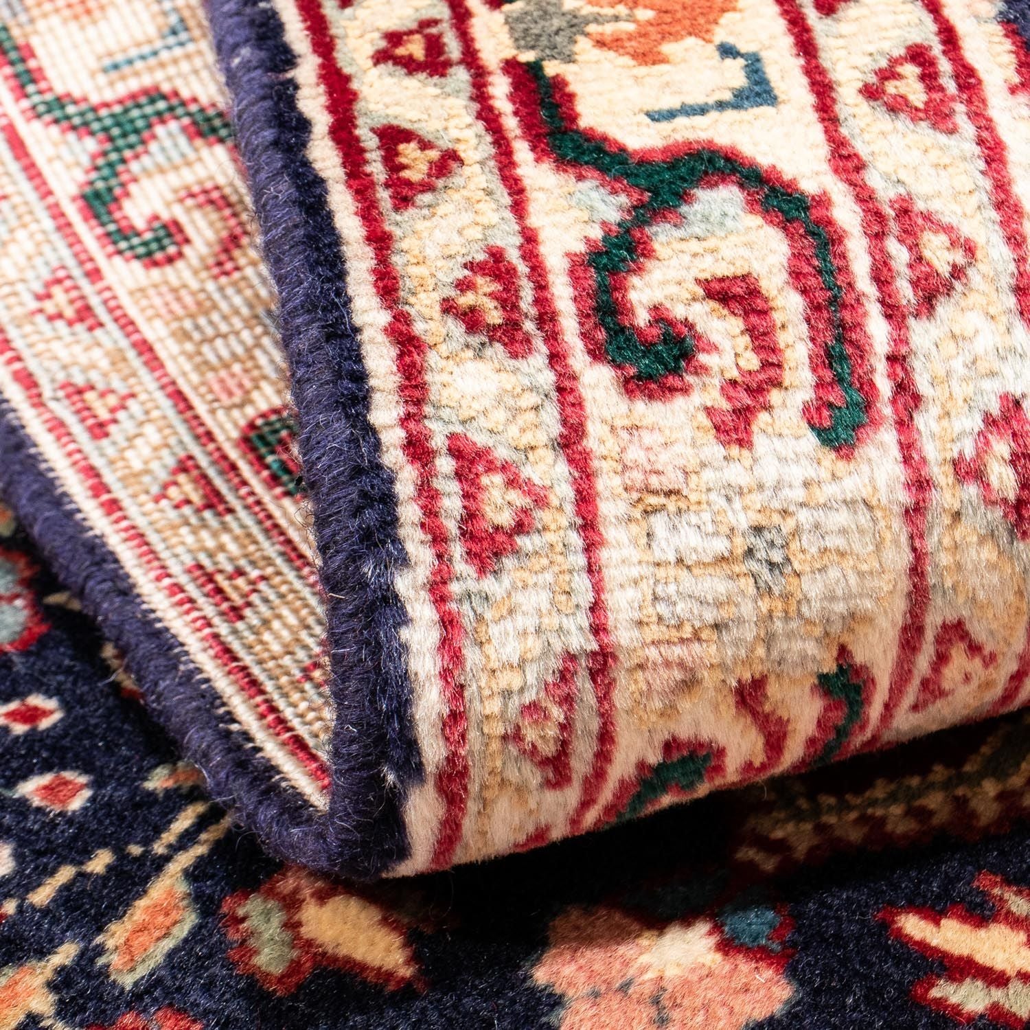 Tapis persan - Tabriz - 134 x 86 cm - bleu foncé