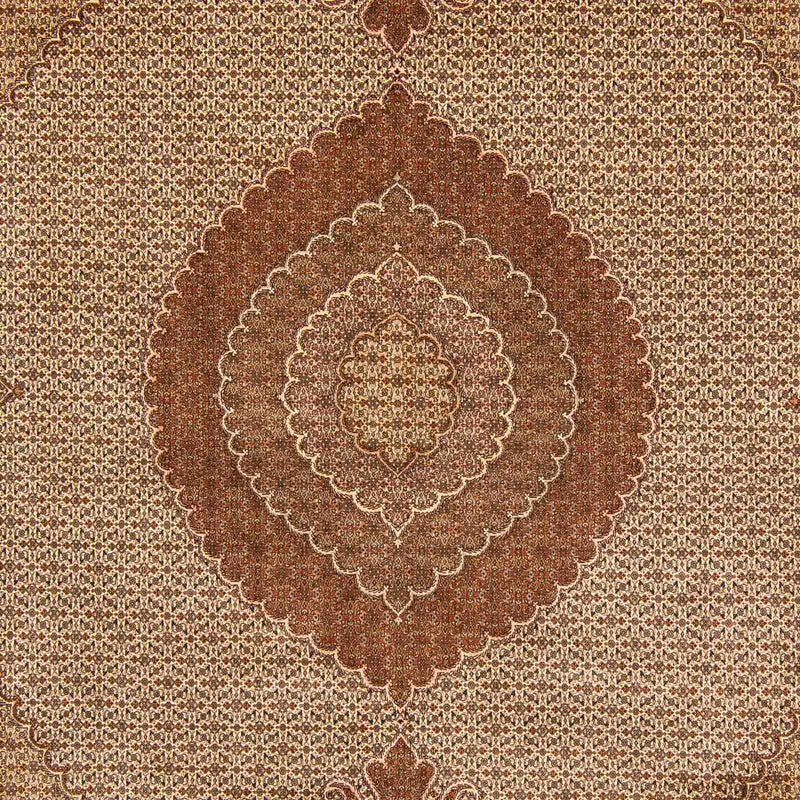 Tapis persan - Tabriz - 387 x 305 cm - marron clair