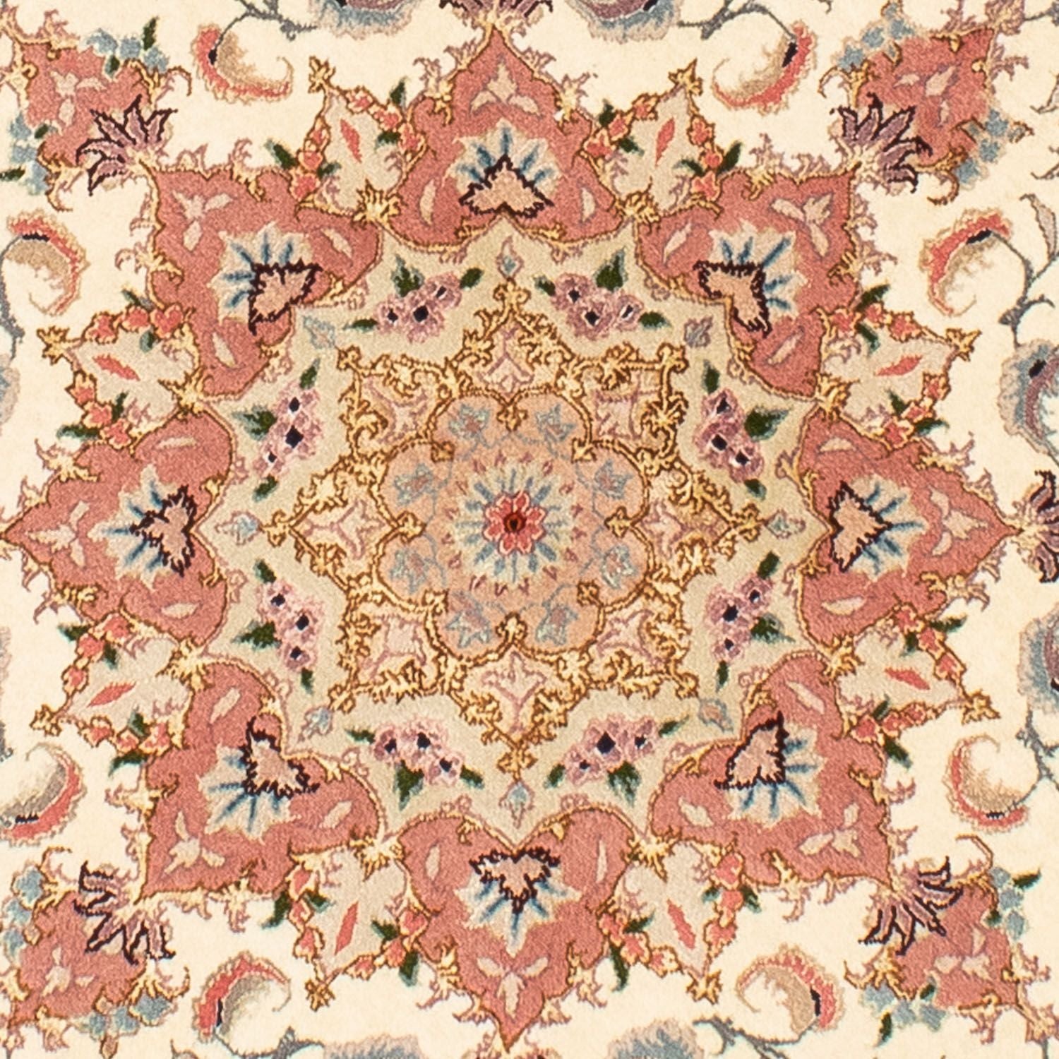 Tapis persan - Tabriz - Royal ronde  - 150 x 150 cm - beige