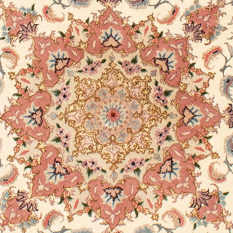 Tapis persan - Tabriz - Royal ronde  - 150 x 150 cm - beige