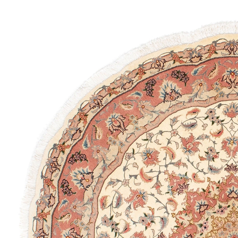 Tapis persan - Tabriz - Royal ronde  - 150 x 150 cm - beige