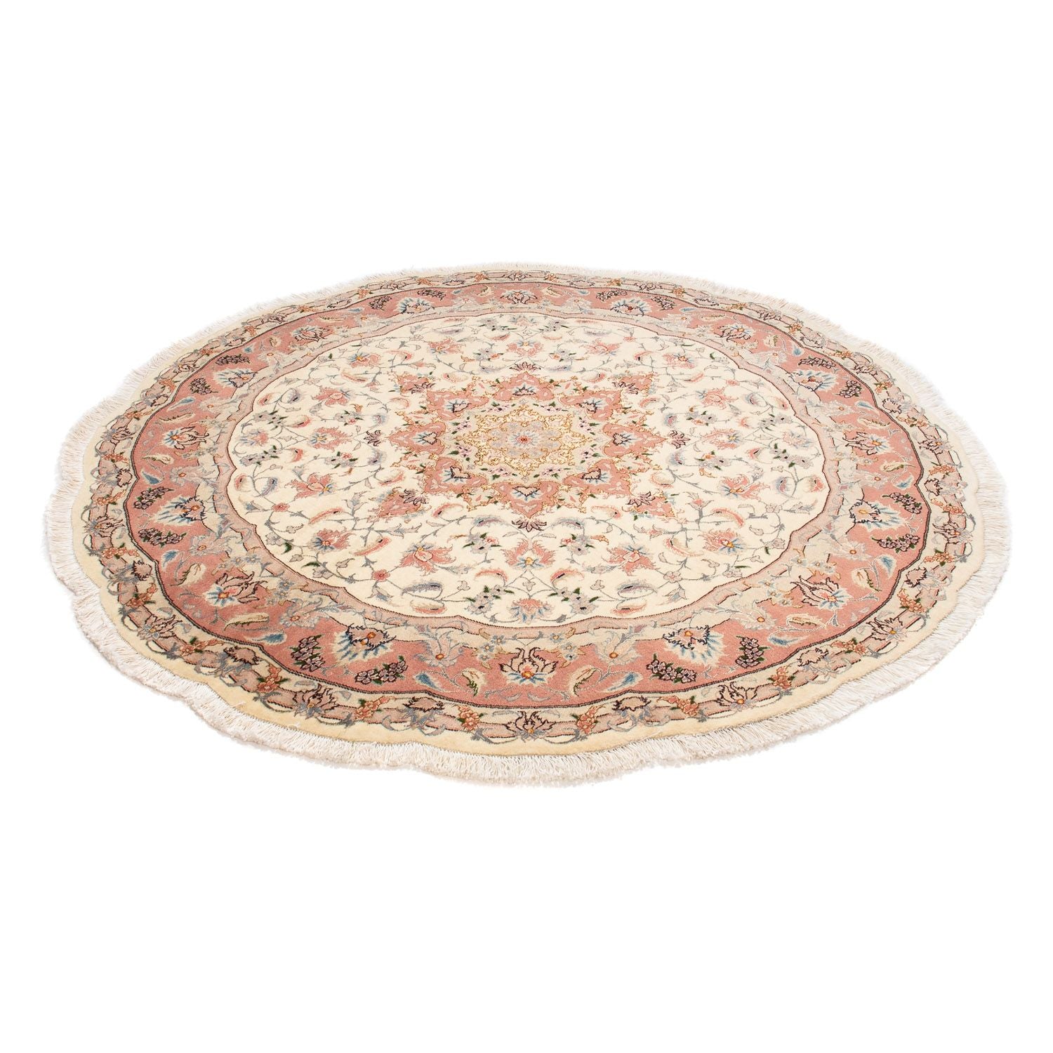 Tapis persan - Tabriz - Royal ronde  - 150 x 150 cm - beige