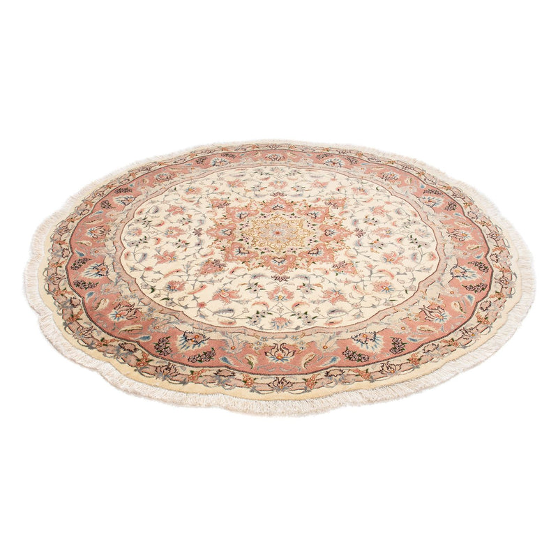 Tapis persan - Tabriz - Royal ronde  - 150 x 150 cm - beige