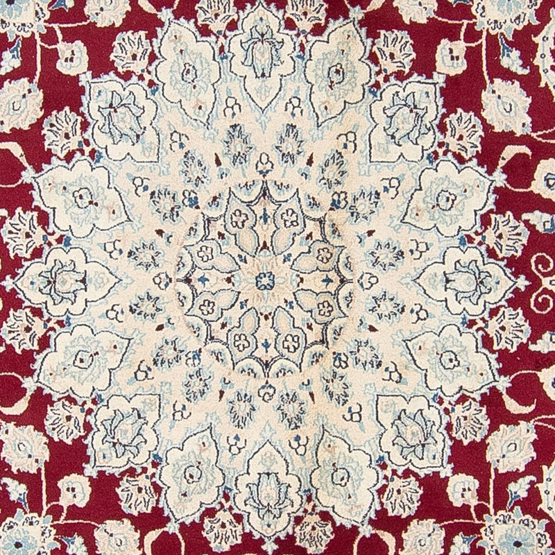 Tapis persan - Nain - Royal ronde  - 292 x 292 cm - rouge foncé